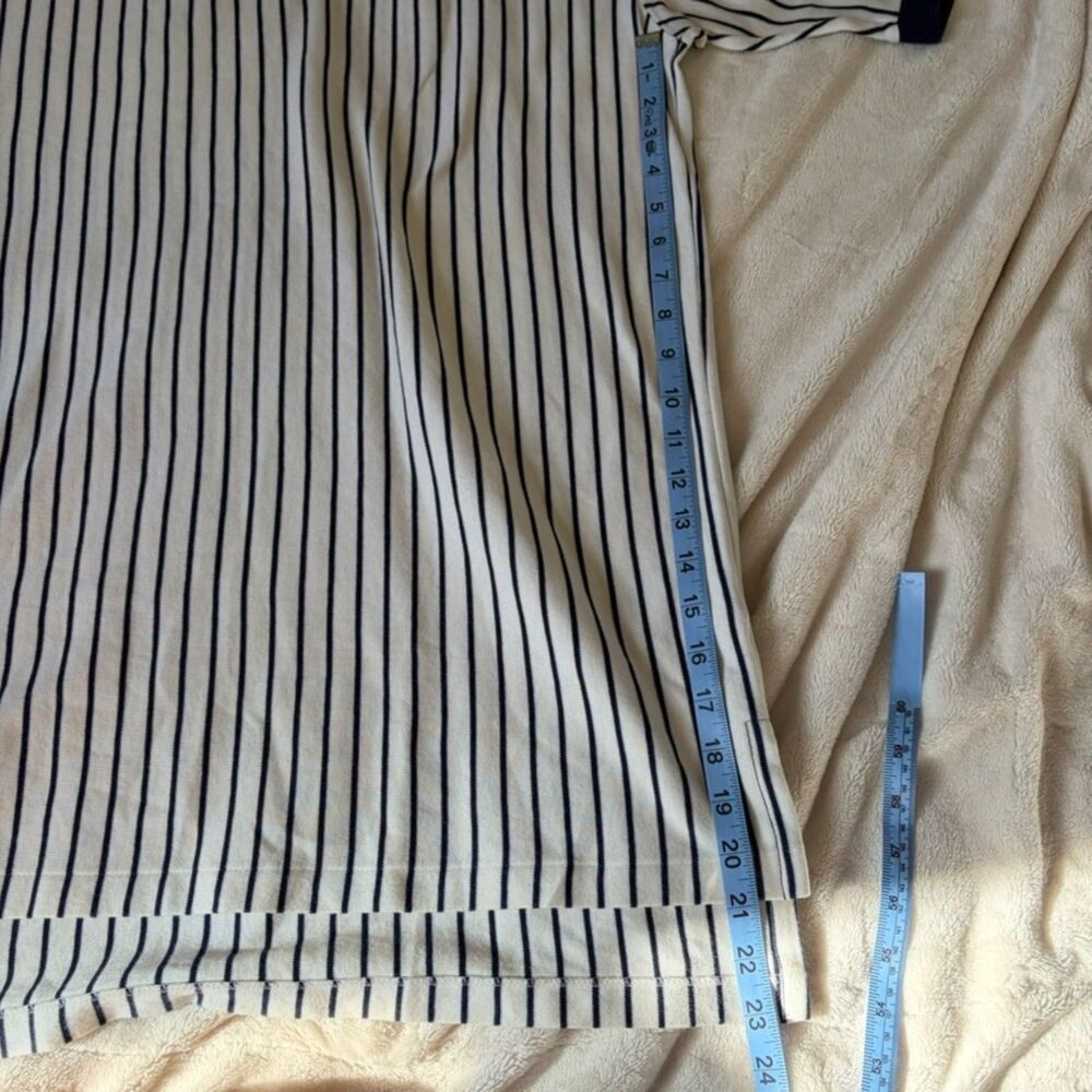 Polo Ralph Lauren Navy White Striped Polo Shirt Size XL Mens 100% Cotton - Picture 5 of 7